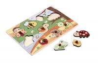 Dřevěné puzzle, 9 dílků, 2 druhy, DP12